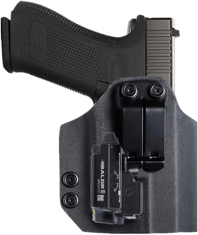 Freyr Kydex IWB Holster for Glock 17, 19, 45, Taurus G2C, G3C, G3, w/Olight Baldr S, Baldr Mini Tactical Flashlight, Concealed Carry - Image 1